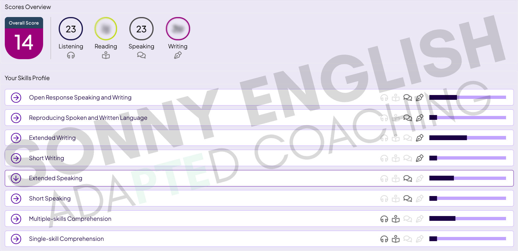 PTE score report, Summarize Written Text answered alone